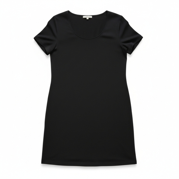 Wilfred Dresses & Skirts - Aritzia - Wilfred Black Sheath Mini Dress Scoop Neck Short Sleeve